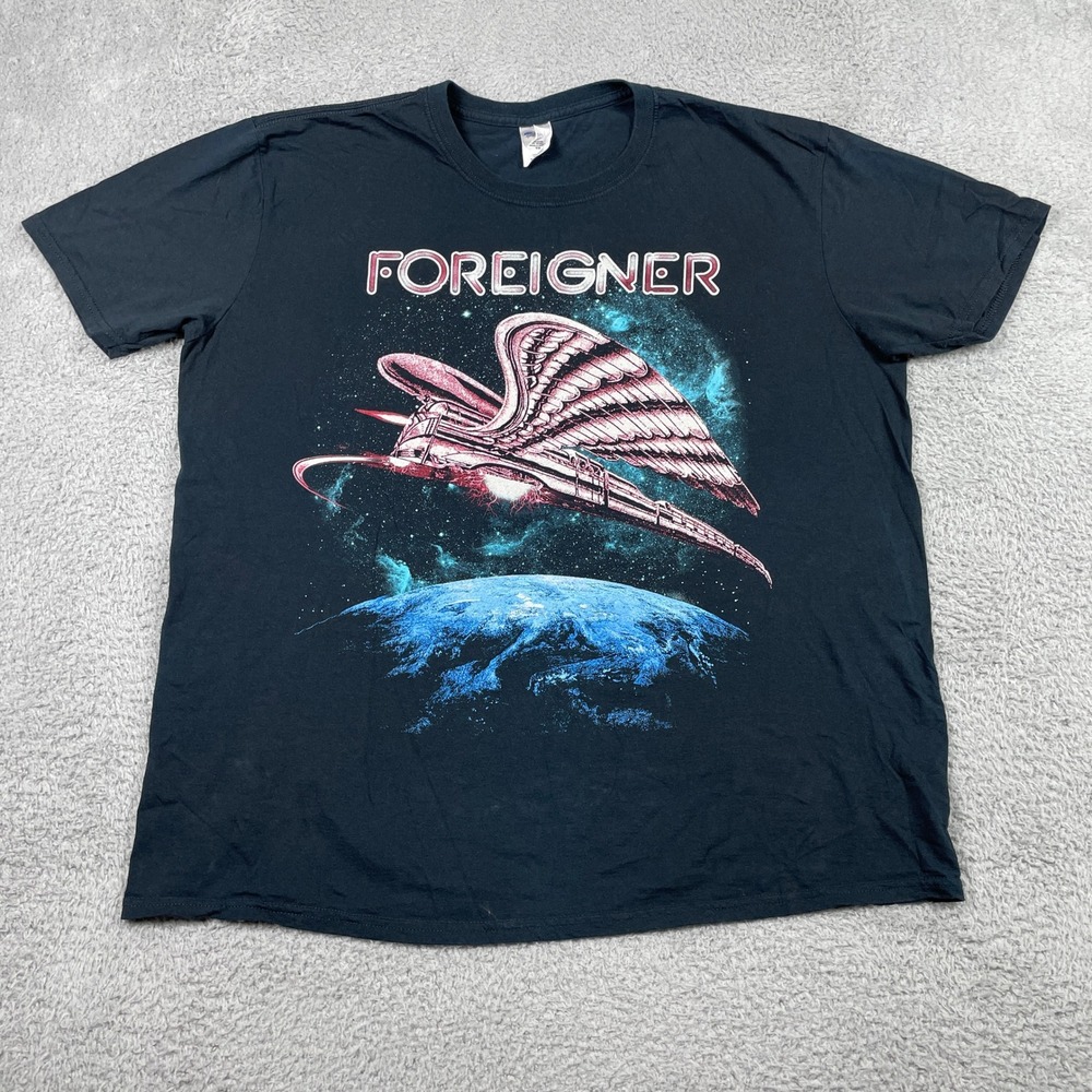 Foreigner Tour 2013 Graphic T-Shirt Mens XL Black Concert Rock Band Tee